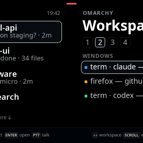 Two faces mid-slide, caught halfway through a SHIFT+SCROLL